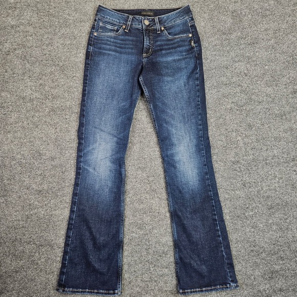 Silver Jeans Co. Denim - Silver Suki Slim Boot Jeans Women's 27 Mid Rise Dark Wash‎ Denim Stretch Casual